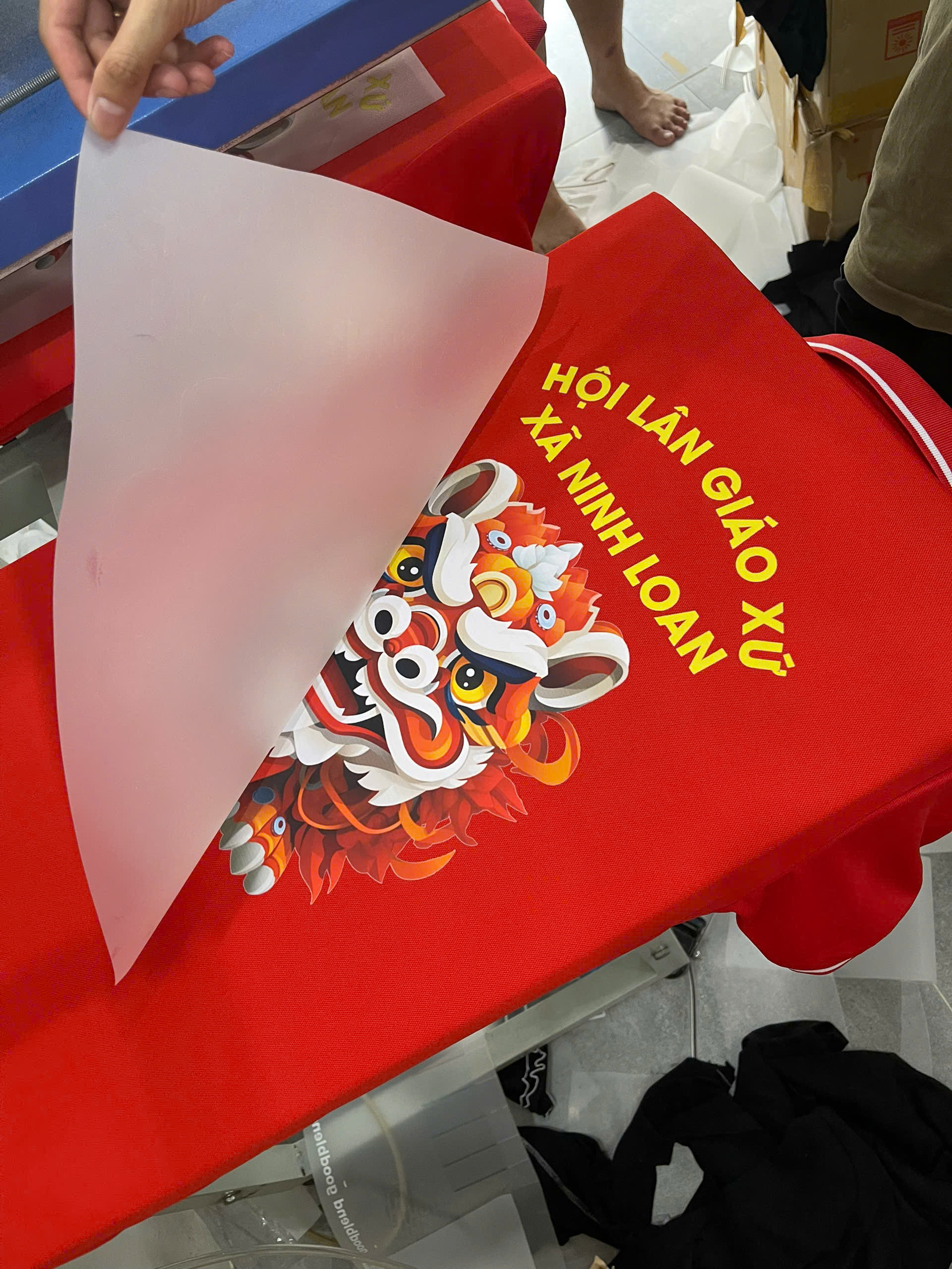 Sản phẩm áo in hoàn thiện